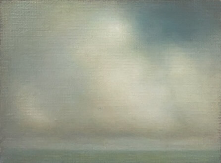雲と海 / Clouds and the Sea / 2025 / キャンバスに油彩 / 7.8×10.2cm