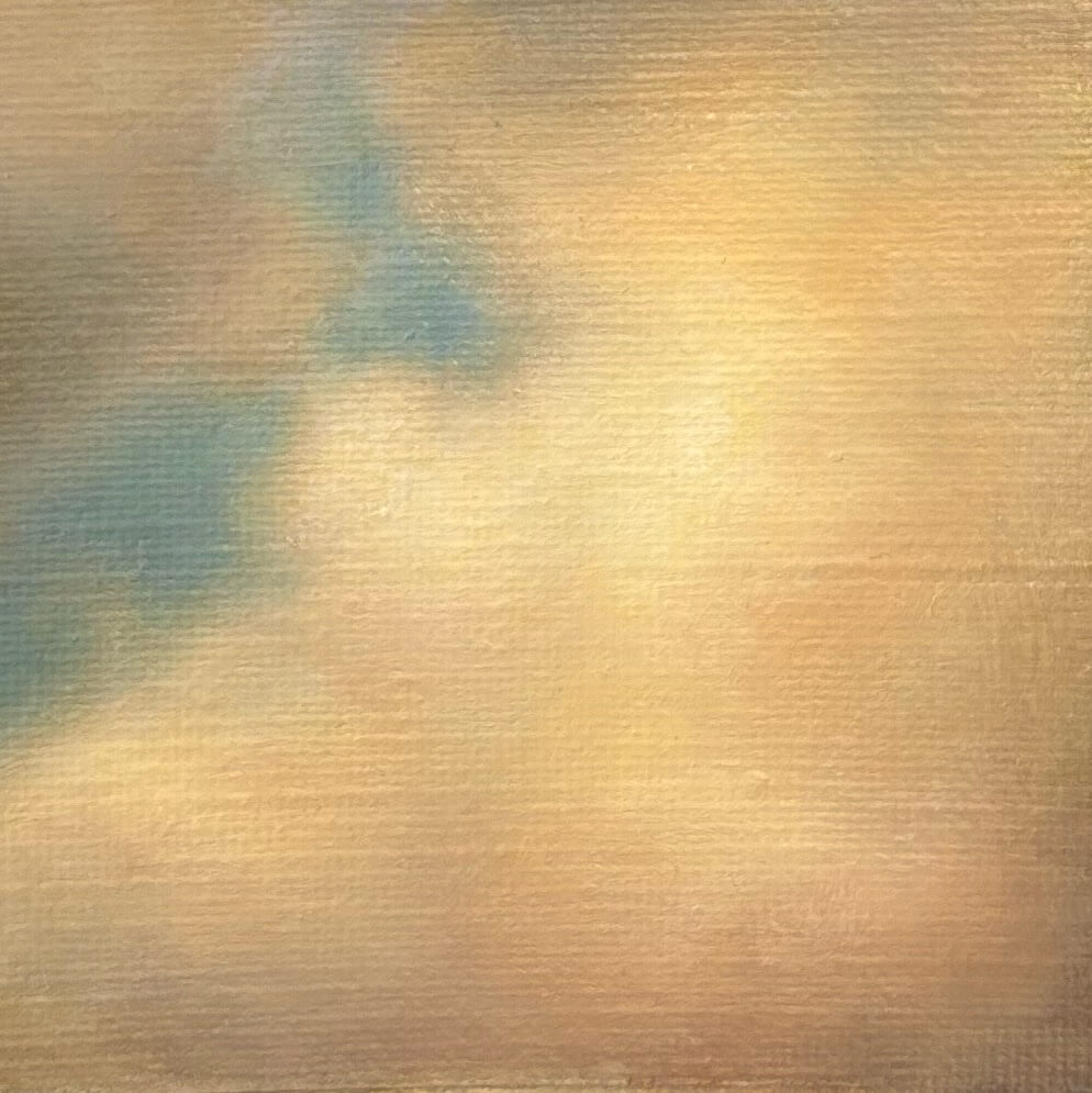 光る雲 / Glowing Cloud / 2025 / キャンバスに油彩 / 7.8×7.8cm