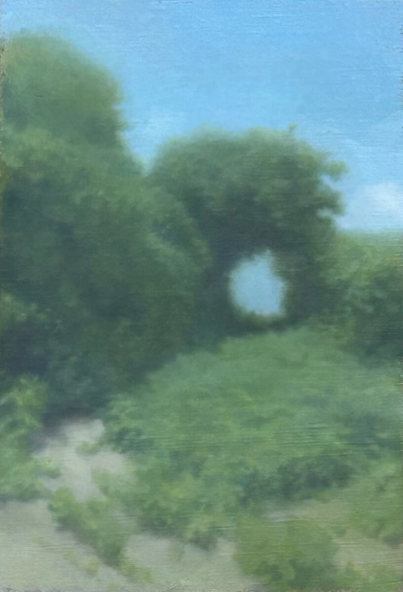 夏の途中 / In the Middle of Summer / 2026 / キャンバスに油彩 / 22.7×15.8cm(SM)