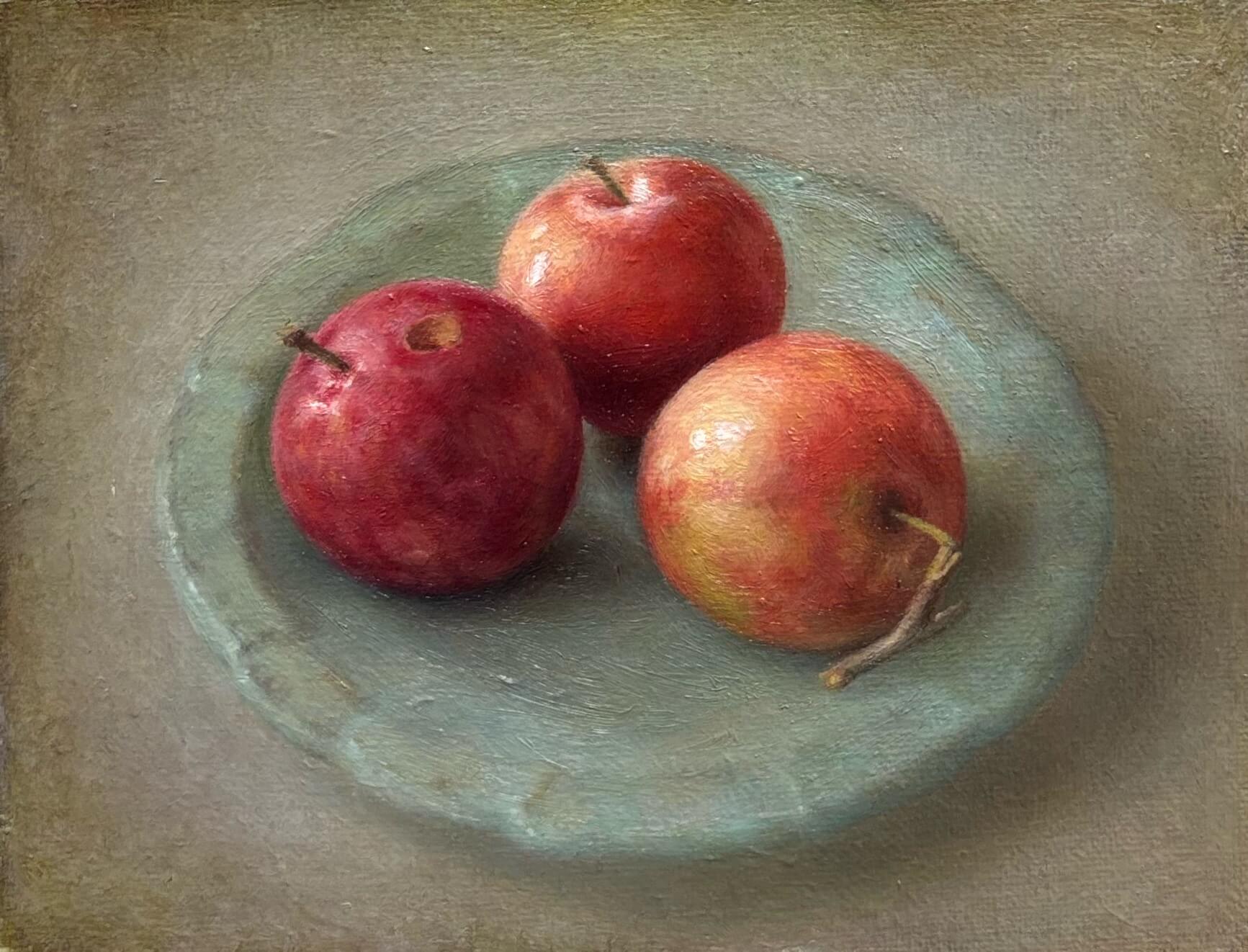 すもも / Plums / 2026 / キャンバスボードに油彩 / 14.0×18.0cm(F0)